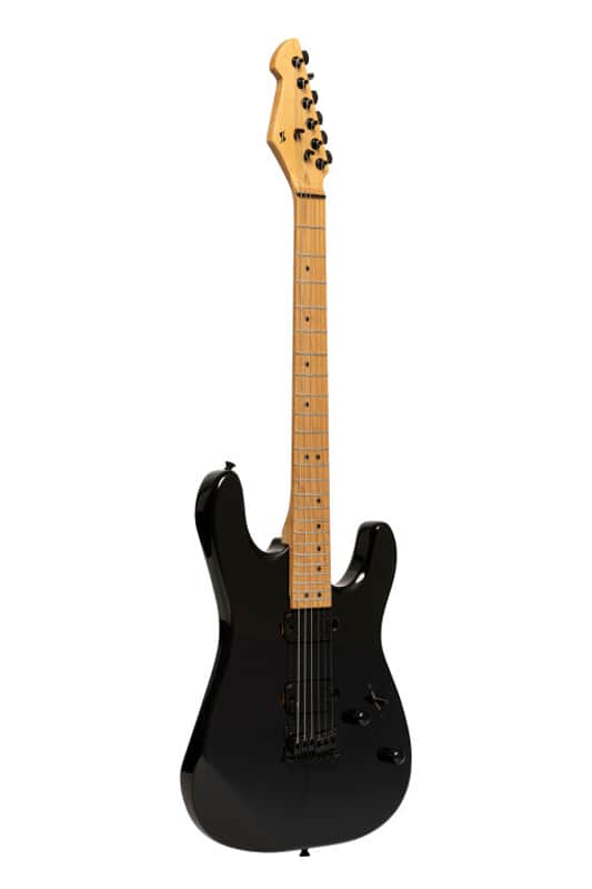 STAGG Metal Series Electric Guitar With Solid Mahogany Body Black image 1