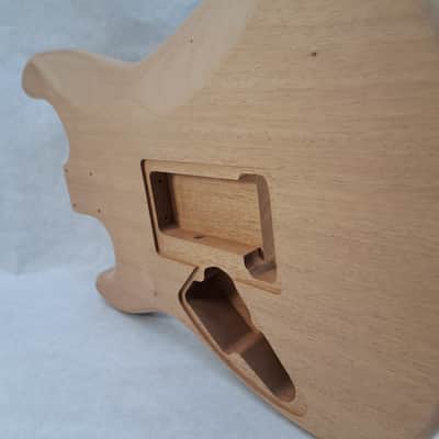 Unfinished One Piece Mahogany Hxx guitar body - fits Fender Strat Stratocaster neck  - Floyd Rose J2352 image 5