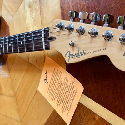2001 Fender USA Lone Star American HSS Stratocaster Electric Guitar Teal Green Metallic Fender Padded case image 7