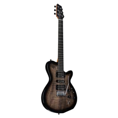 Godin xtSA Trans Black Flame - Single Cut Electric Guitar image 1