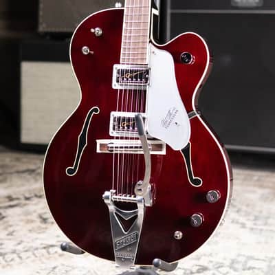 Gretsch G6119T-62 Vintage Select Edition '62 Tennessean Hollow Body with Bigsby Electric Guitar - Dark Cherry Stain with Hardshell Case image 3
