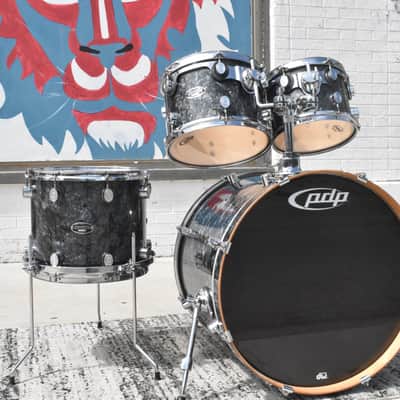Used PDP MX Series 10", 12", 14", 22" Drum Kit in Black Diamond Pearl image 1