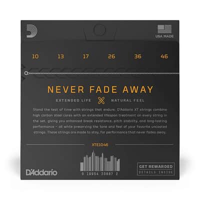 D'Addario XTE1046 Nickel Plated Steel Electric Guitar Strings, Regular Light, 10-46 image 3