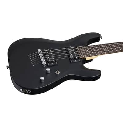 Schecter C-7 Deluxe 7-String Electric Guitar Rosewood Fretboard Satin Black image 3