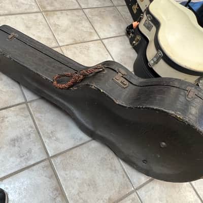 Vintage Gretsch Jumbo Acoustic Case Red Lining Black image 11