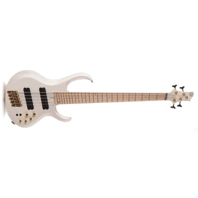 Ibanez BTB605MLM-PWM Bass Workshop 5-String Multi-Scale Bass - Pearl White Matte image 3