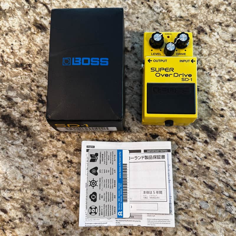 Boss SD-1 Super OverDrive (Silver Label) 1997 - Present - Yellow image 1
