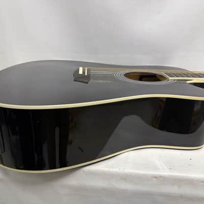 Washburn WA90CETB Dreadnought acoustic electric guitar, trans black image 10