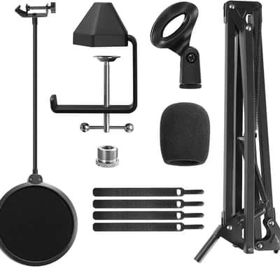 TONOR T20 Microphone Arm Stand, Adjustable Suspension Boom Scissor Mic Stand with Pop Filter image 9