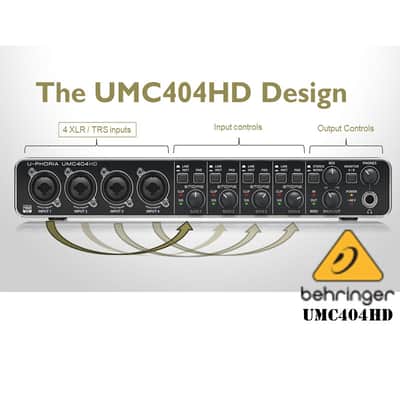 Behringer UMC404HD Audiophile 4x4 24Bit/192 kHz USB Audio/MIDI Interface with Midas Mic Preamplifier image 3