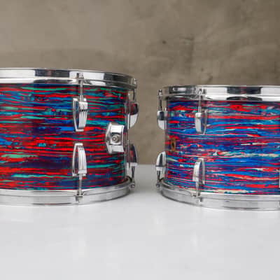 1968 Ludwig 4-Piece Psychedelic Red Drums #59132 image 18