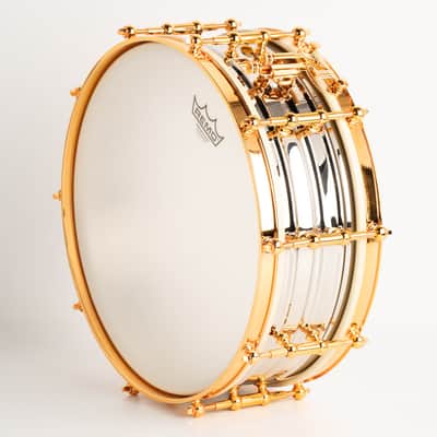 AK Drums Nickel Over Brass Dresdner Type Orchestra Model / Nickel Plated DeLuxe repro Copper Finish 5"x14" image 9