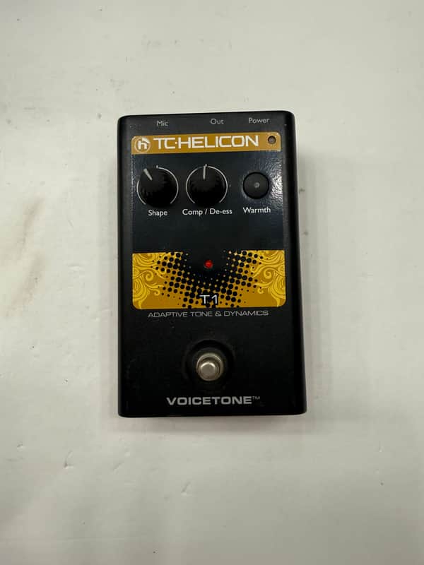 TC Helicon Voicetone T1 Adaptive Tone & Dynamic Vocal Effect Pedal + PSU image 1