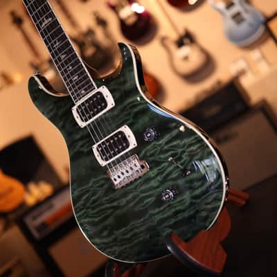 PRS SE Custom 24 Quilt Electric Guitar - Teal Black 4423 image 6