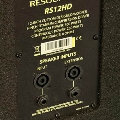 Samson Resound HD RS12HD 500W 12" Single Speaker/Monitor image 11