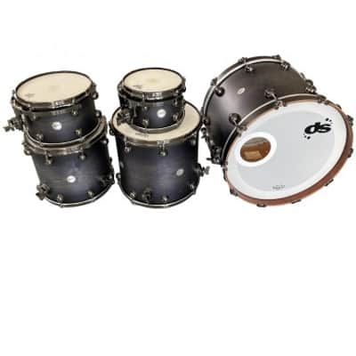 DS Drum Rebel Custom Shop Birch-Mahogany Black Pepper Burst Shell set Usata image 1