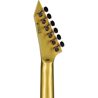 ESP LTD Kirk Hammett KH-V Electric Guitar (with Case), Metallic Gold image 8