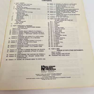 Yamaha Easy Dx7: A Complete Guide to the Dx Synthesizer 1980s 1986 Synthesizer Book image 2