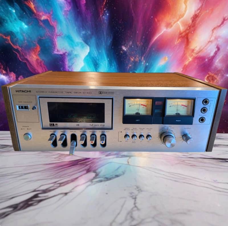 Hitachi Stereo Deck D-410 VU Metres Wooden Casing Fresh Full Servicing X Rare🎶 image 1