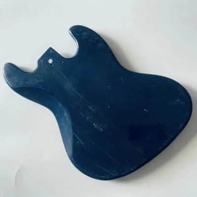 Blue Left Handed Jazz Bass Style Basswood Body image 3