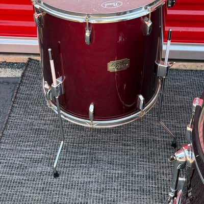 Pearl Export Series 4-Piece Drum Shell Pack Wine Red 22/16/13/12 w/ Upgrades image 5