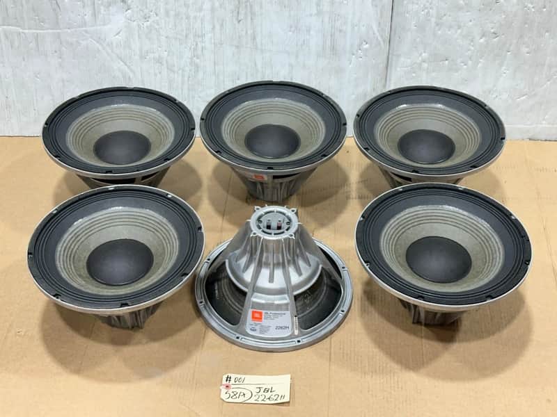 JBL Professional 2262H 12" 8 Ohm Woofer Speaker #001 (LOT OF 6) THS image 1