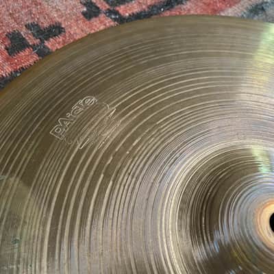 Vintage 1979 Paiste 2002 15" Heavy Black Label Hi-Hats Cymbals 1979 Made In Switzerland '70s image 5