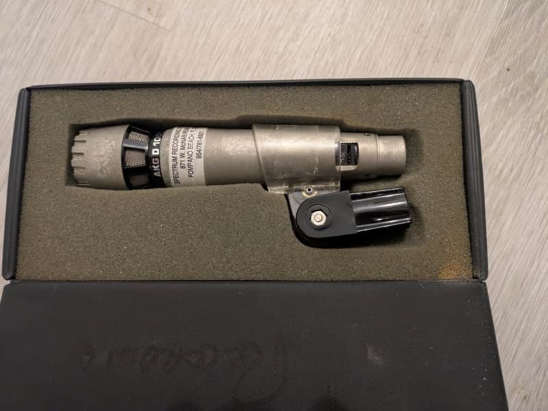 AKG D 1000E Cardioid Dynamic Microphone 1970s - Silver image 1