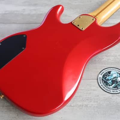 1989 Fender Japan PJR65 Jazz Bass Special PJ Active Contemporary Bass (Chrome Red) image 8