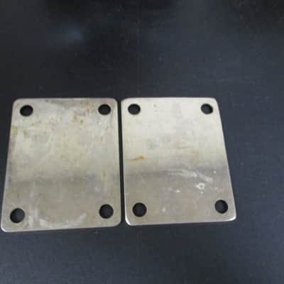 Squier Neck Plates-Lot Of 2/Standard Wear 1990s/2000s - Chrome image 3