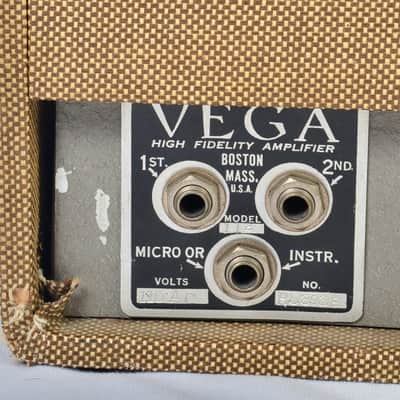 Vintage Vega Model 112 Tube Amplifier – Serviced, Original Speaker, 1940's image 10