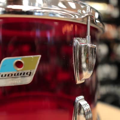 Vintage 70s Ludwig 9x13" Vistalite Tom (Red Acrylic) image 5