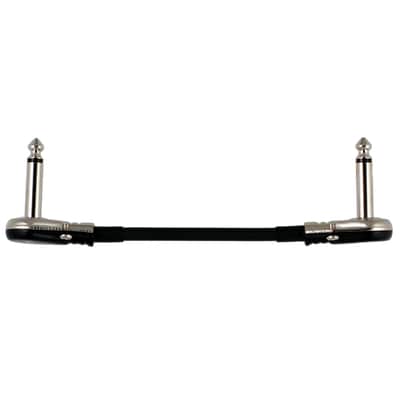 6" Castline Silver Mogami 2319 Guitar Pedal Board Patch Cable TS Low Profile Pancake Connector image 1