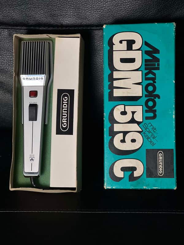 Grundig Stenorette Mikrofon GDM 519 C 60's or 70's - Silver image 1