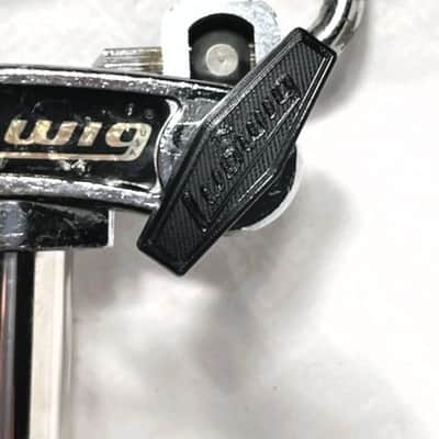 Ludwig 70s 781-2 19" Double Tom Holder w/3D Printed Reproduction #2847 Ludwig Logo Black T-Handles  - LDTH-107 image 5