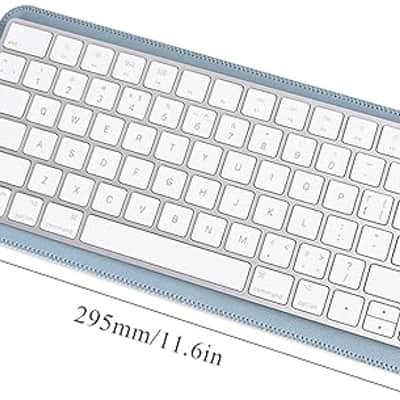 Keyboard Case, Ultra Slim PU Leather Keyboard Sleeve Bag Case Suitable for Magic Keyboard 2, Not Included Keyboard, 30x14x1cm (Light Blue) image 2