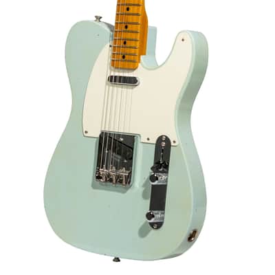 Fender Custom Shop '55 Telecaster Journeyman Relic Electric Guitar, Super Aged Sonic Blue image 3