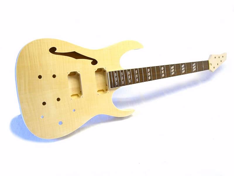 E-Gitarren-Bausatz/Guitar DIY Kit ML-Factory® MLS Hollowbody Flame Top image 1
