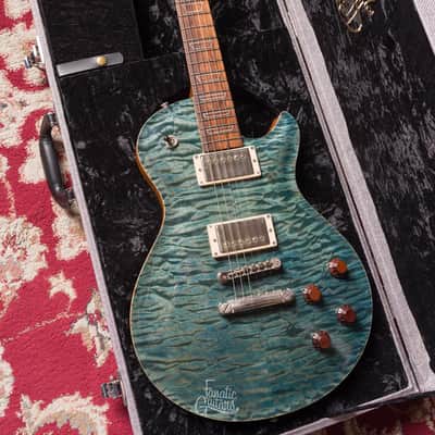 Patrick James Eggle Macon Single Cut - Island Blue Burst #30370 Second Hand image 3