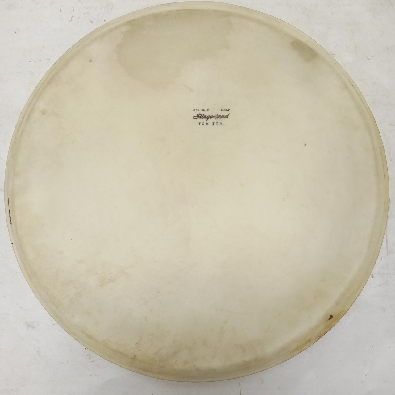 Slingerland 16"Floor Tom Drum Genuine Calf Skin Batter/Resonant Head Vintage 50s — main photograph
