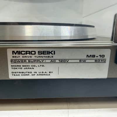 Micro Seiki MB-10 Belt Drive Turntable New Belt Tested Working Vintage image 16