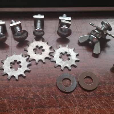 Rogers VINTAGE DRUM PARTS LOT Star  Washers CARRIAGE BOLTS / FOR TOM / LEG MOUNT BRACKETS image 6