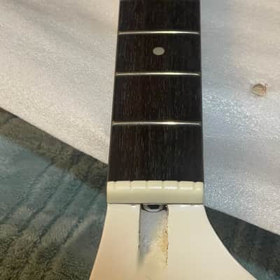 NOS. "NewVintage Cort banana Rare Flawless neck Effector bone stock NEW N.O.S. guitar neck 1970's - white flawless w factory screened logo Unplayed new frets image 7