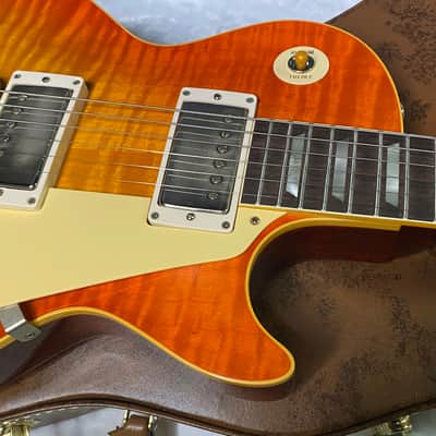NEW! Gibson Custom 1960 Les Paul Standard Reissue VOS - Tangerine Burst - Authorized Dealer - 9.2 lbs - G07538 image 3