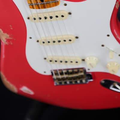 Fender Custom Shop '57 Reissue Stratocaster Relic Aged Fiesta Red image 5