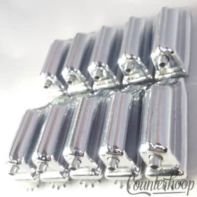 *Rogers 10x Beavertail Bass Drum Lugs Chrome Dayton Powertone Large Vintage 60s* image 1
