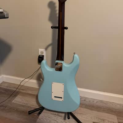 Fender Limited Edition American Professional Stratocaster with Rosewood Neck 2017 - Daphne Blue WITH upgraded Cunife pickups image 4