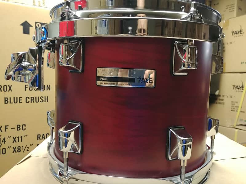 Taye Drums ProX 10x8.5 Rack Tom Red Satin Free Shipping image 1