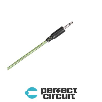 LMNTL 3.5mm Braided Patch Cable - 36IN (Black Tip Gray + Green)