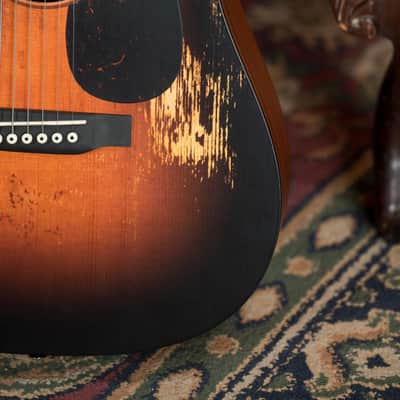 Martin D Jr E Streetlegend Burst Spruce/Sapele Aged-Look Dreadnought Guitar w/Martin Electronics #2363 image 4
